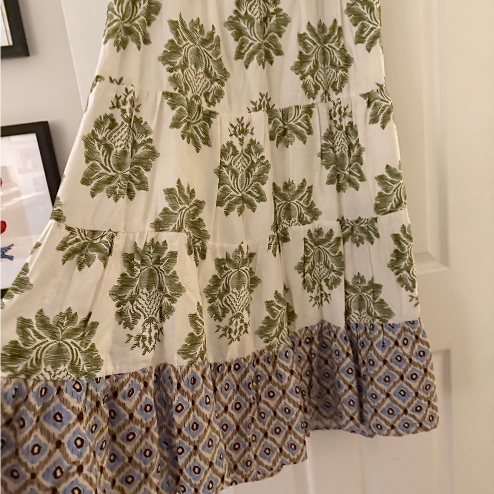 NWOT - Umgee Mixed Print Ruffle w/Cap Sleeves in “Olive Mix” - Picture 4 of 6